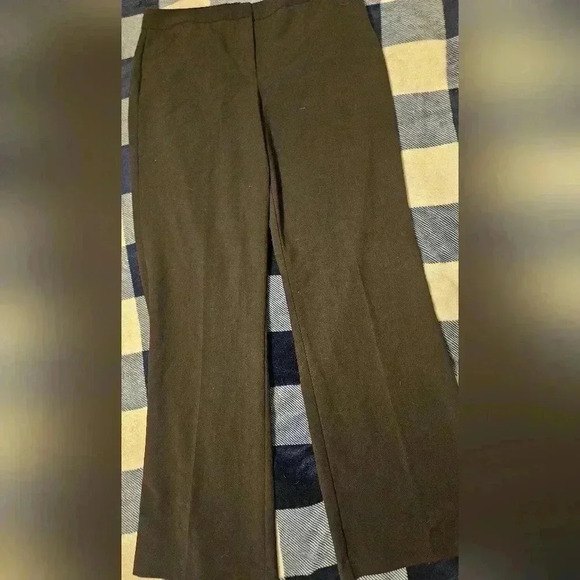 Nicole Miller Womens Button Front Chocolate Brown Dress Pants Size 10 - Picture 1 of 10